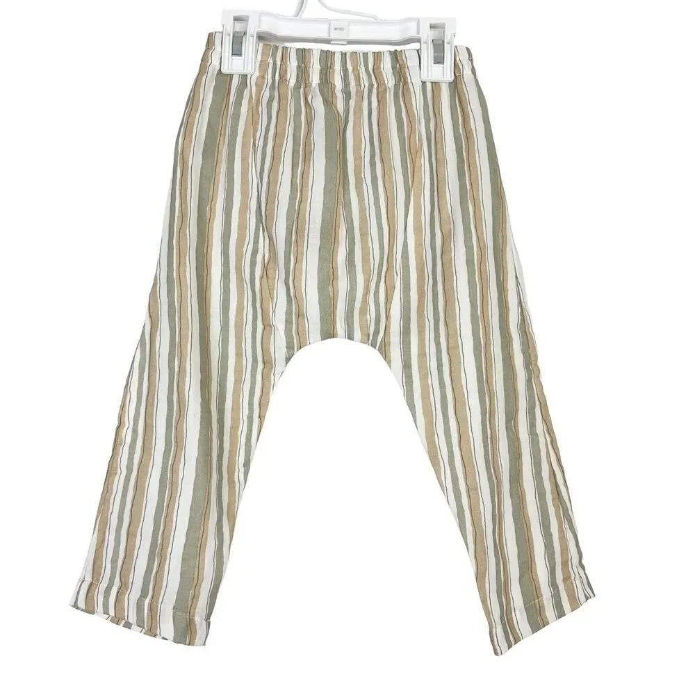 Carter's Oliver & Rain Striped Lightweight Cotton Pants and Shirt Size 2T Boys